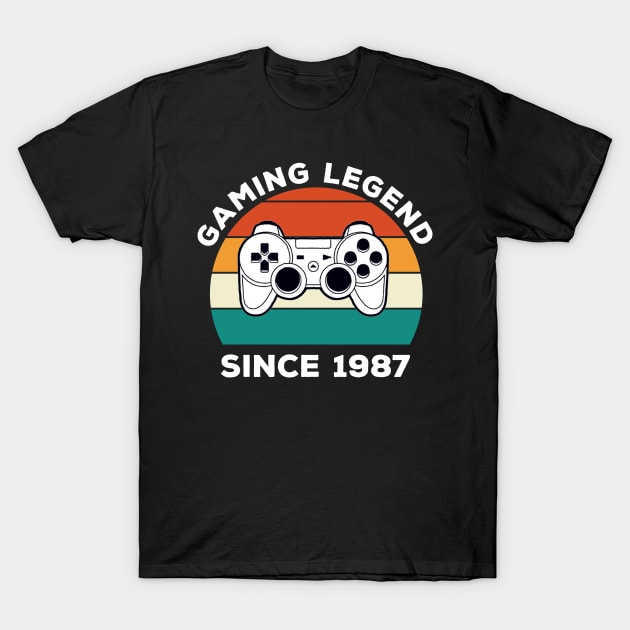 Gaming Legend Since 1987 T-Shirt by mikevdv2001